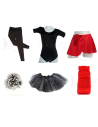 Kit ballet  negro - rojo
