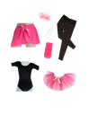Kit ballet  negro- rosa barbie
