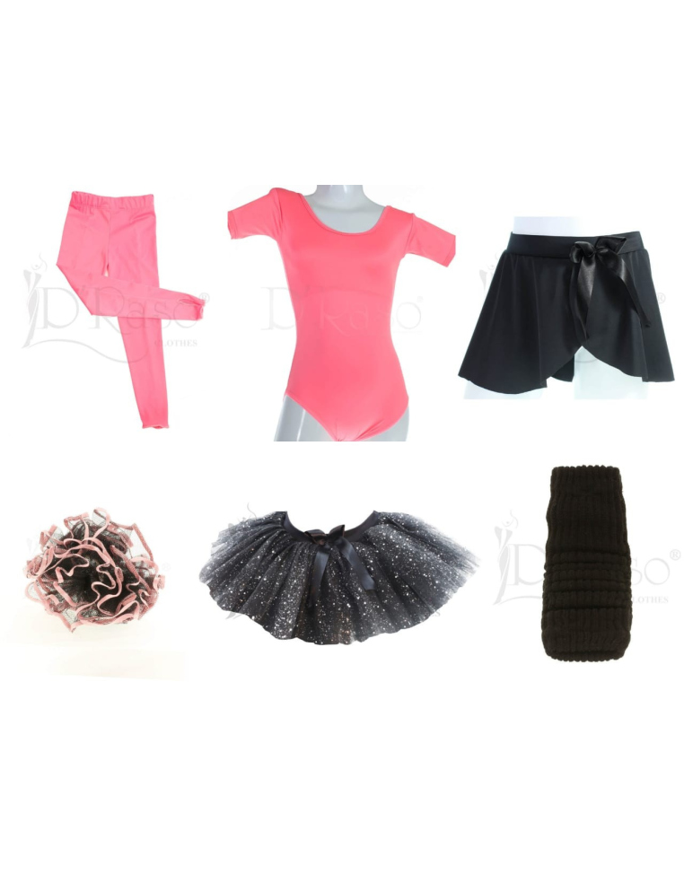 Kit ballet  rosa barbie - negro