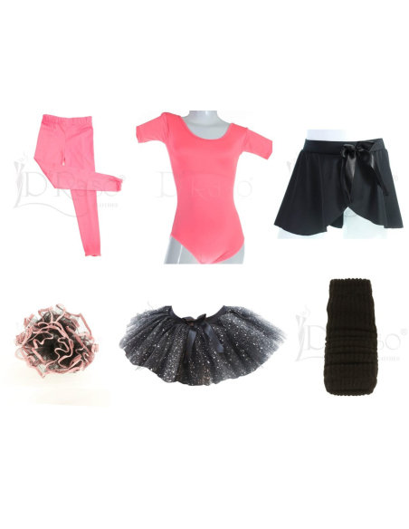 Kit ballet  rosa barbie - negro