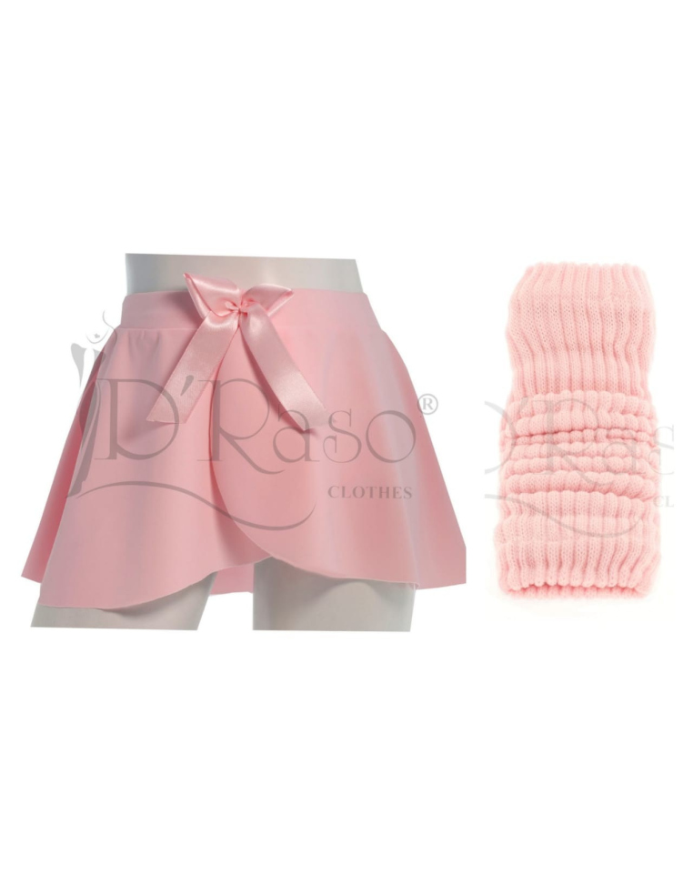 KIT FALDA + CALENTADORAS ROSA CLARO