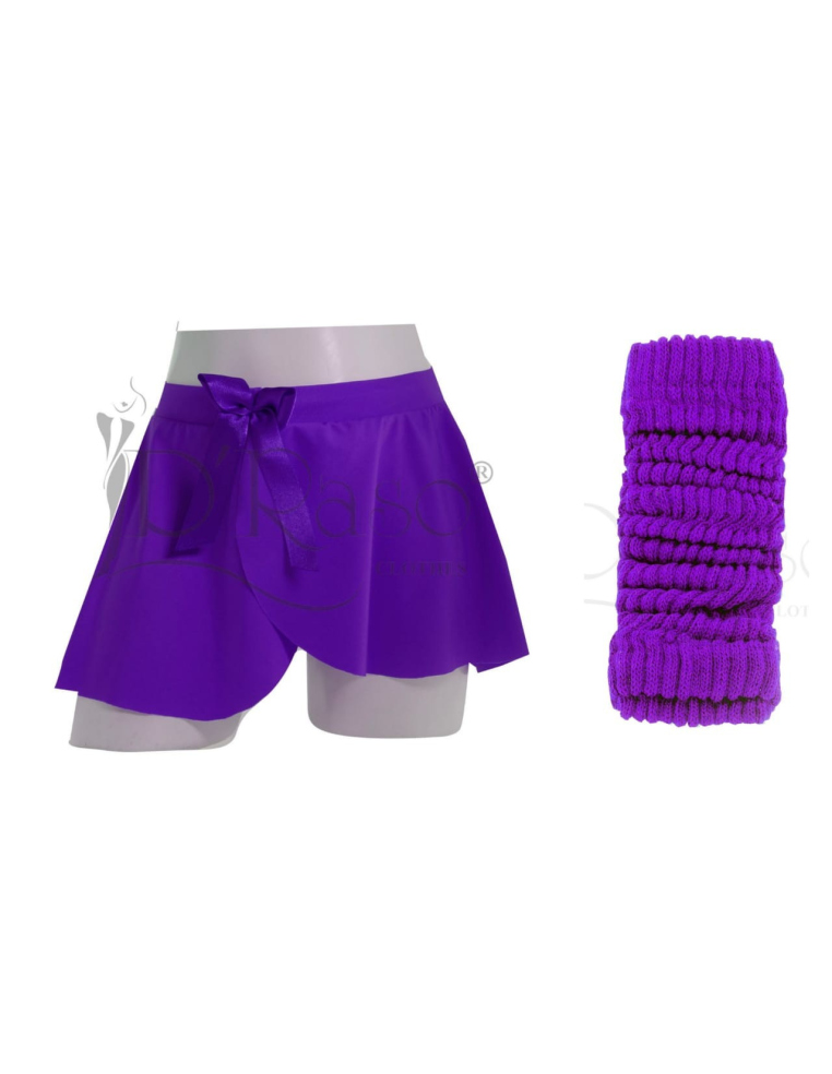 KIT FALDA + CALENTADORAS MORADA