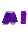 KIT FALDA + CALENTADORAS MORADA