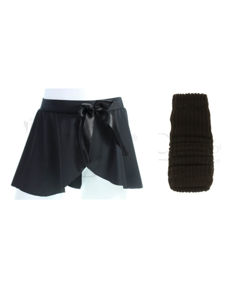 KIT FALDA + CALENTADORAS NEGRA