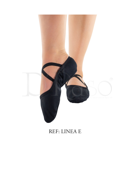 Zapatilla Media punta  lona Rosada Ref-Ballet-Linea-E-(03)
